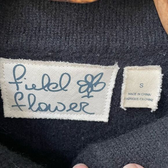 Anthropologie Field Flower Wool Bell Sleeve Cardigan Sweater Shacket $198 S - Picture 8 of 10